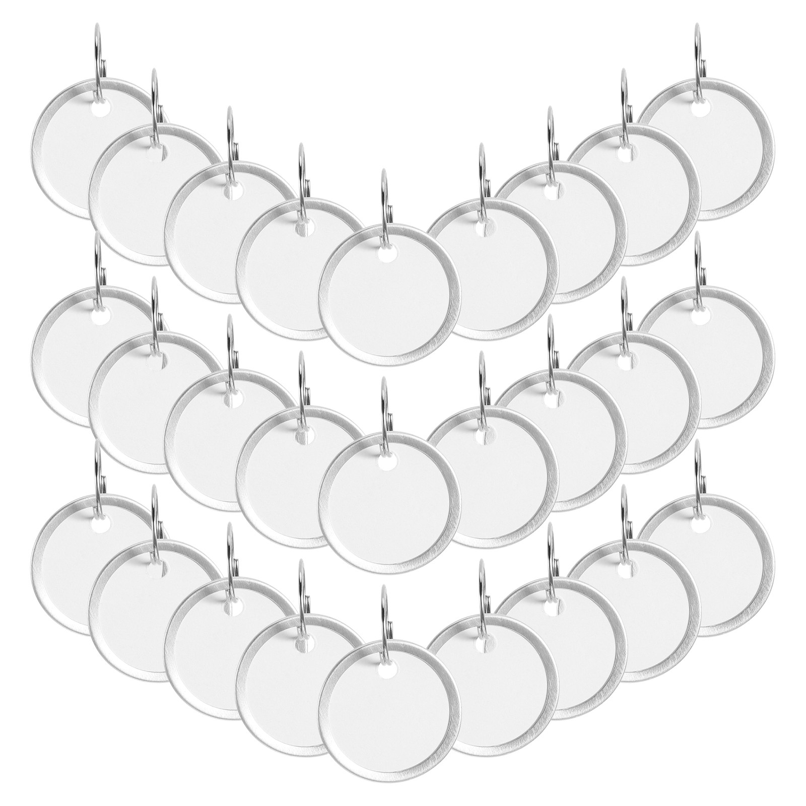 Heavy Equipment Keys - 100Pcs Round Metal Rimmed Paper Key