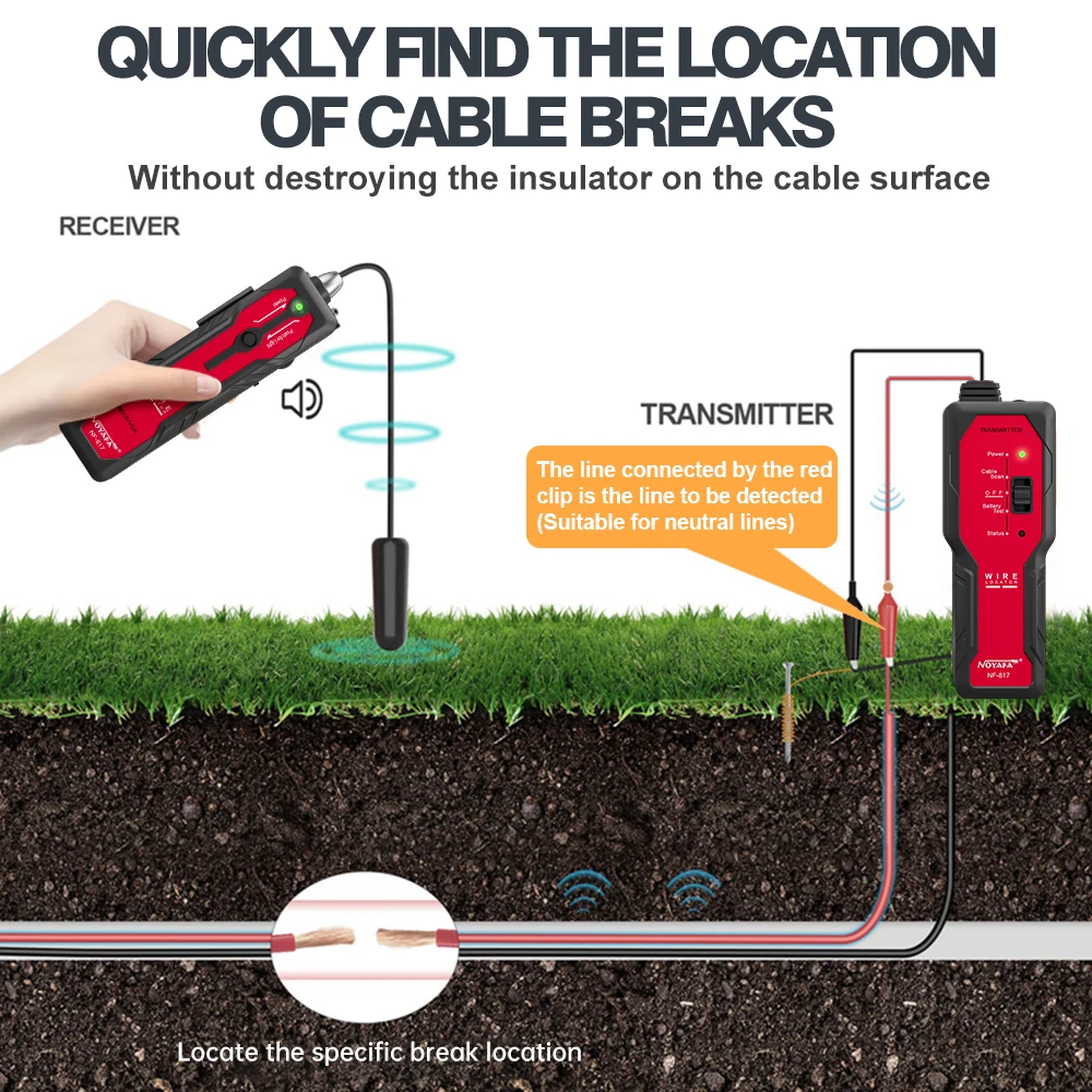 NOYAFA NF-817 Cable Finder Det - Underground Cable Detector ulasan dan harga
