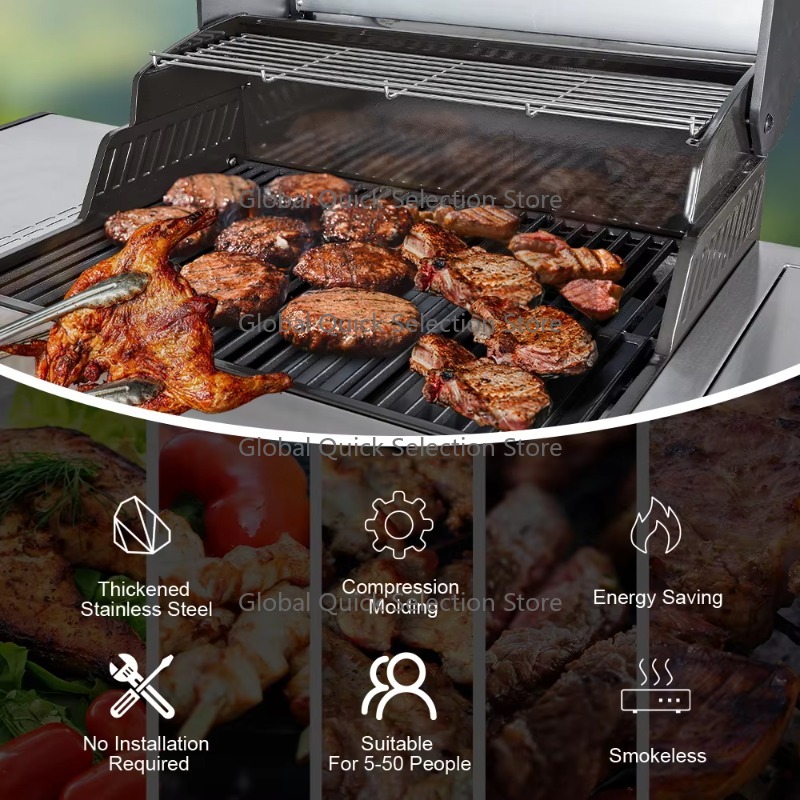 Heavy-duty Smokeless Gas BBQ G - Heavy Equipment Business ulasan dan harga